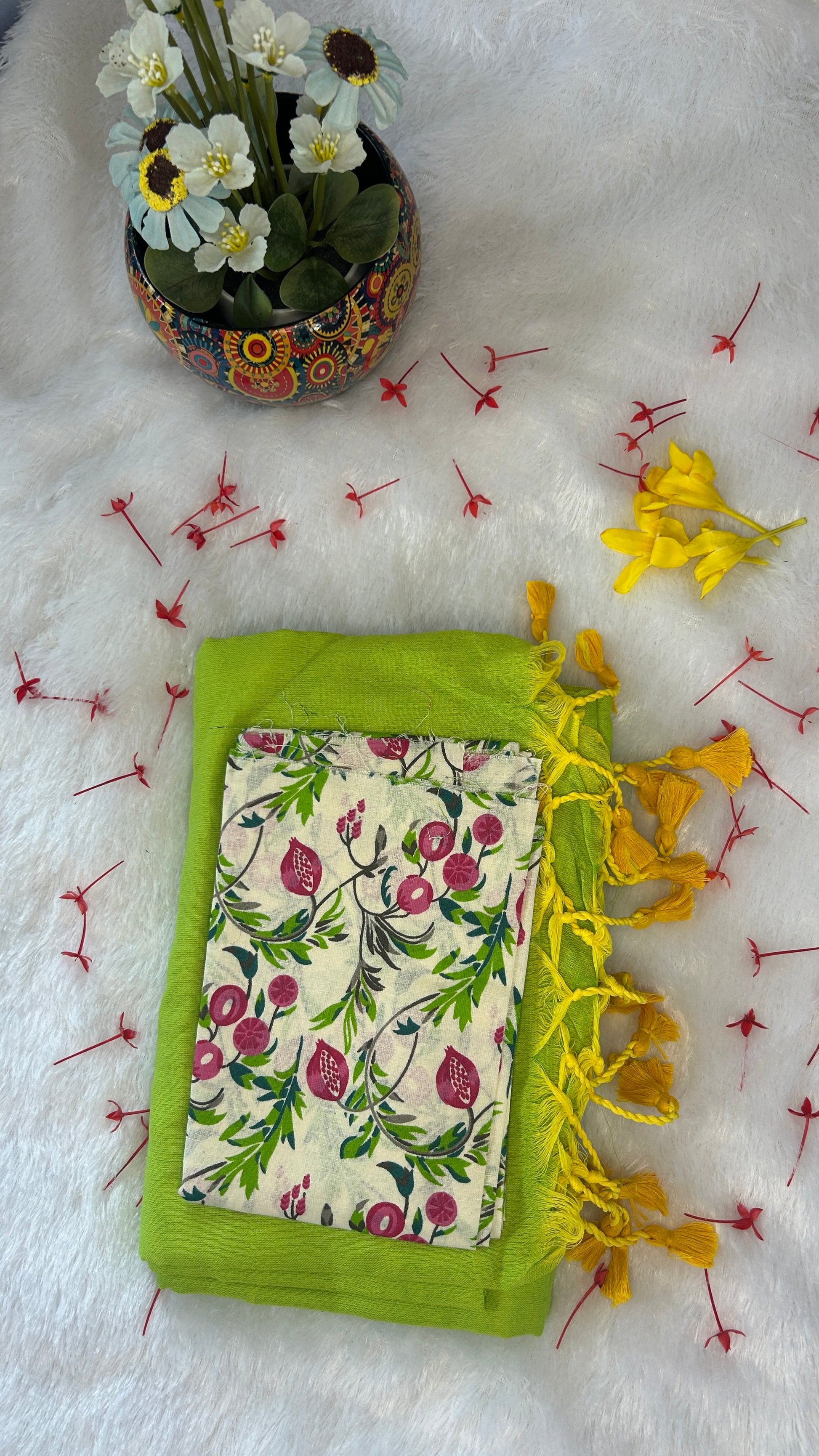 KHADI COTTON SAREE WITH BLOUSE
