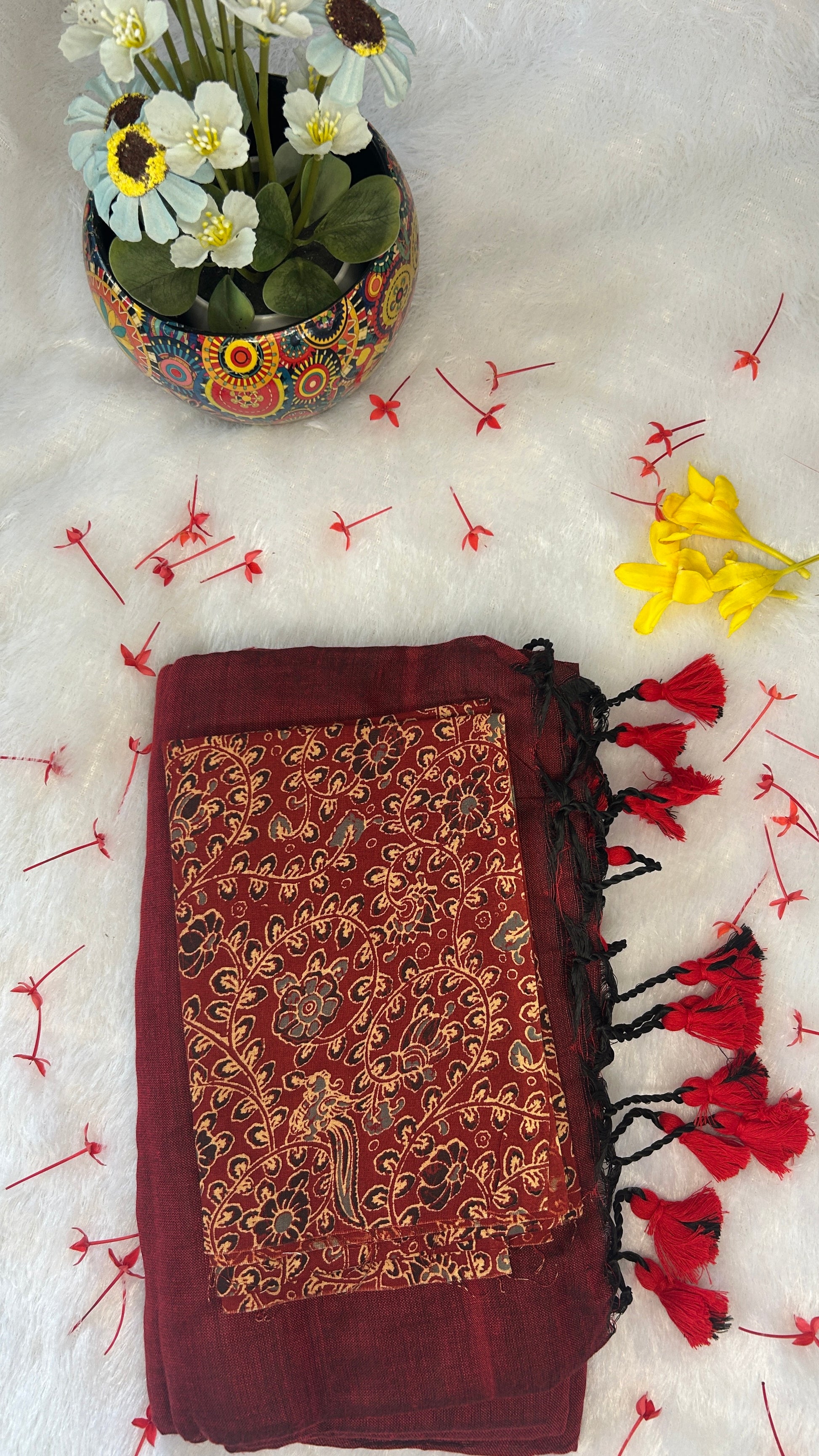 KHADI COTTON SAREE WITH BLOUSE