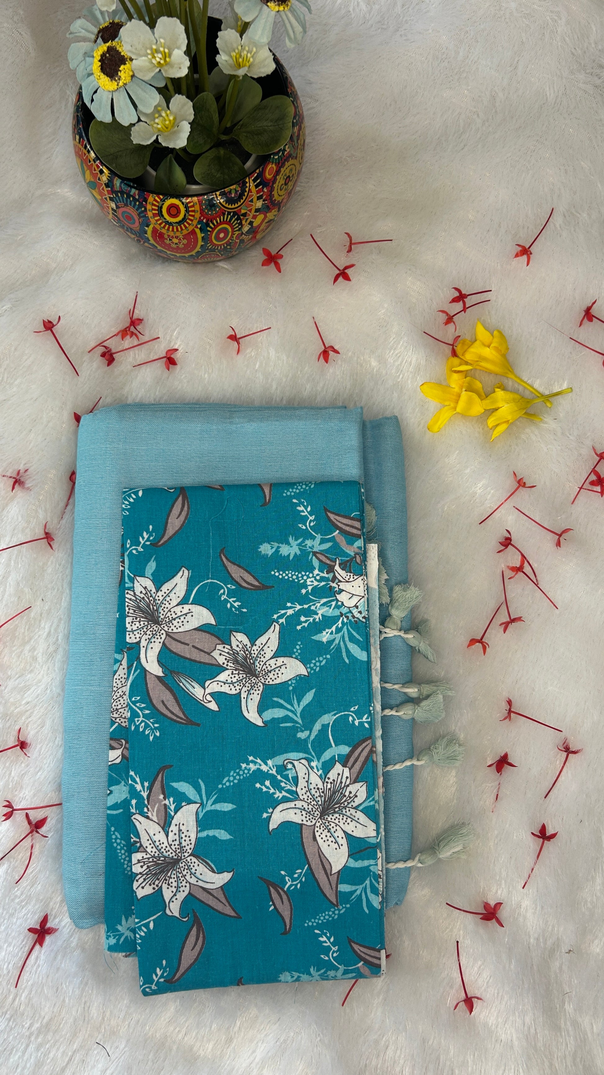 KHADI COTTON SAREE WITH BLOUSE